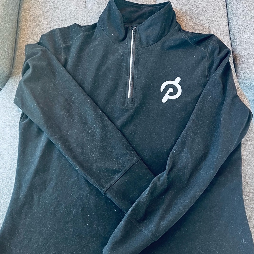 Peloton Mens Extra Large Quarter Zip Pullover - Black